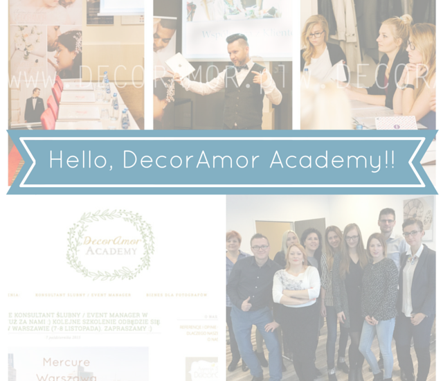 DecorAmor Academy - szkolenia konsultant ślubny wedding planner event manager biznes fotograf