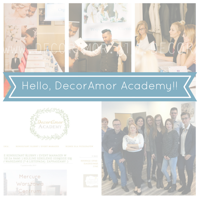 DecorAmor Academy - szkolenia konsultant ślubny wedding planner event manager biznes fotograf