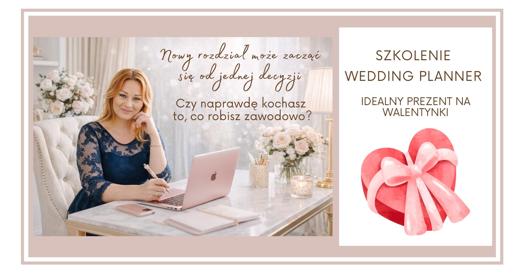 Kurs Wedding Planner – walentynkowa oferta pakietu 2 szkoleń dla kobiet chcących zmienić zawód